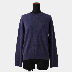 Hermes Blue Cashmere Sweater [H-Lift] Size 42