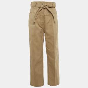 Pre Owned بنطلون هيرميس دنيم شيفرون بيج كاروت مقاس وسط (ميديم)