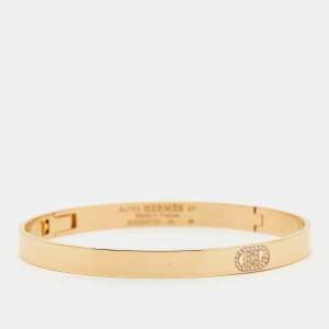 Hermes H d'Ancre Diamonds 18k Rose Gold Bracelet