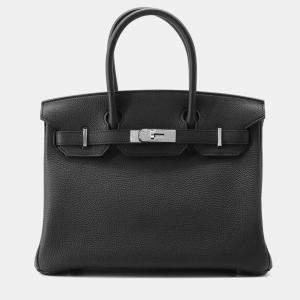 Hermes Black Togo Leather Birkin 30 Bag