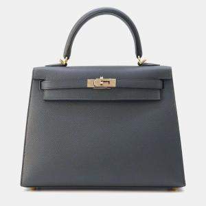 Hermes Grimist Epsom Kelly Sellier 25 Top Handle Bags