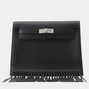 Hermes Black Swift Kelly Danse Anate Fringe Kelly Danse Belt Bags