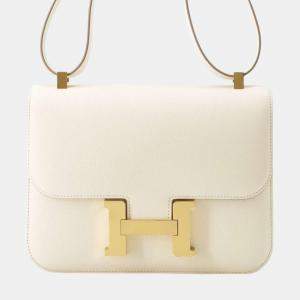 Hermes Miroir Craie Epsom 24 Constance Shoulder Bag