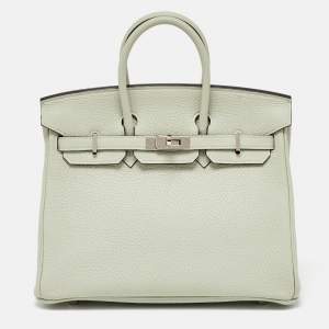 Herm�ès Gris Neve Togo Leather Silver Finish Birkin 25 Bag