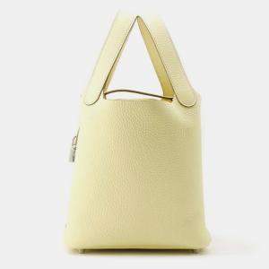 Hermes Jaune Milton Taurillon Clemence Picotin Lock Size PM