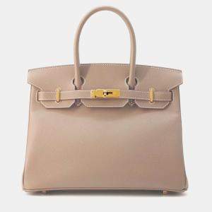 Hermes Etoupe Epsom Birkin Bag Size 30