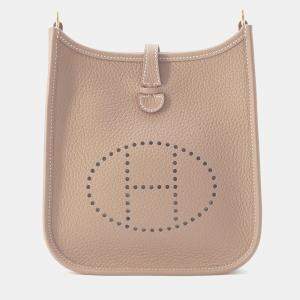 Hermes Etoupe Taurillon Clemence Evelyne Amazon Bag Size TPM