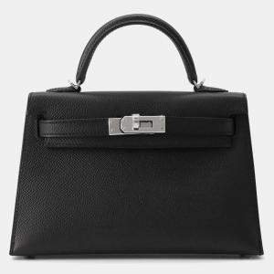 Hermes Black Epsom Mini Kelly Do bag