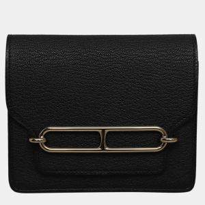 Hermes Black Mysore Goatskin Roulis Wallet