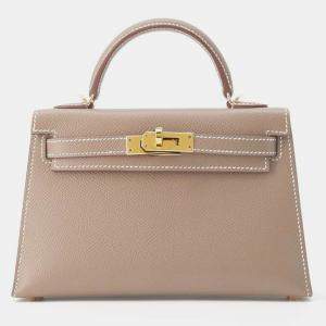 Hermes Etoupe Epsom Mini Kelly Do Bag