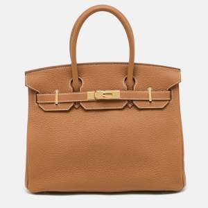 Hermès Gold Togo Leather Gold Finish Birkin 30 Bag