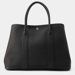 Hermes Garden Party Black Negonda Leather Size PM