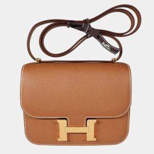 Hermes Epsom Gold Constance Mirror 18 bag GHW