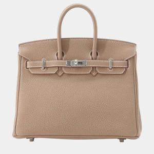 Hermes Etoupe Togo Leather Birkin Size 25