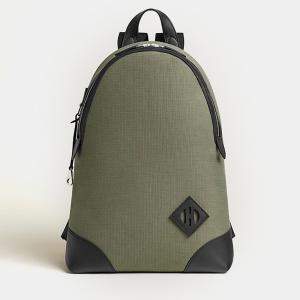 Hermes Kaki /Noir Bivouac Canvas and Swift Calfskin Allback Backpack