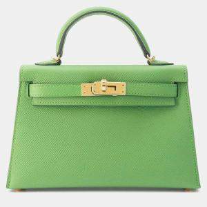 Hermes Vert Yucca Epsom Mini Kelly Do bag