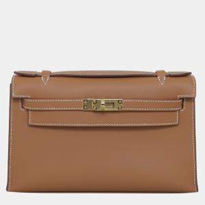 Hermes Gold Kelly Pochette Swift GHW bag