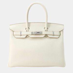 Hermes Mushroom Togo Leather Birkin 30 Tote Bag