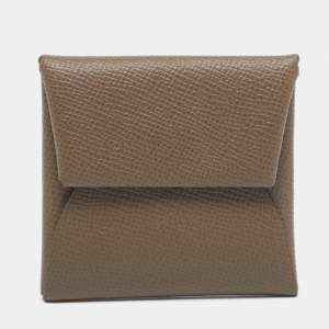 Hermès Etoupe Epsom Leather Bastia Change Purse
