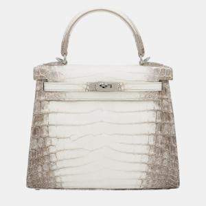 Hermes Himalaya Matte Niloticus Crocodile Leather Kelly 25 Bag