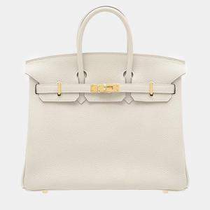 Hermes Craie Togo Leather Birkin 25 Bag