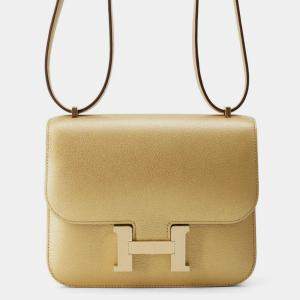  Hermes Dore Chamkilight Chevre Constance III Mini Bag