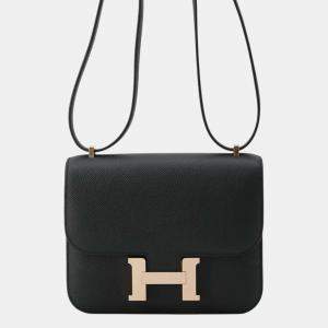  Hermes Miroir Black Epsom Constance III Mini Bag