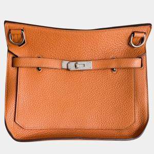 Hermes Orange Taurillon Clemence Leather Jypsiere 28 Bag