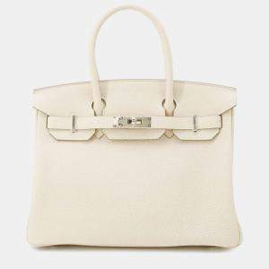 Hermes Craie Togo Leather Birkin 30 Handbag