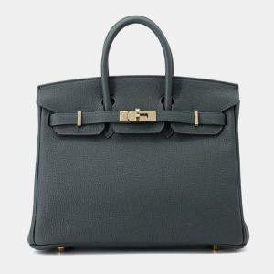 Hermes Vert Mangrove Togo Leather Birkin 25