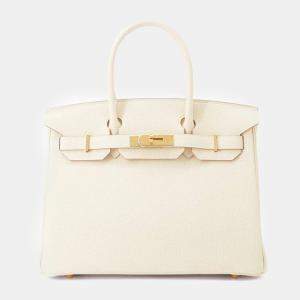 Hermes Craie Togo Leather Birkin 30 Handbag