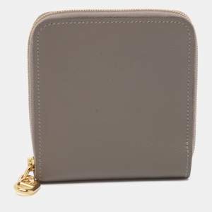 Hermès Gris Meyer Evercolor Leather Zipengo II Chaine d'Ancre Wallet