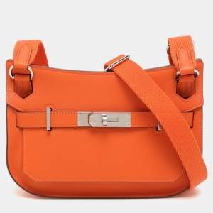 Hermes Orange Swift Leather Mini Jypsiere Bag