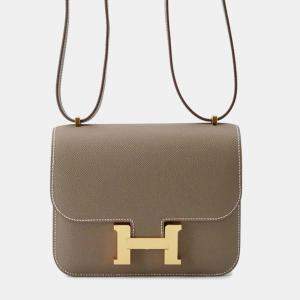 Hermes Miroir Etoupe Epsom Constance III Mini Shoulder Bag 