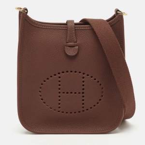 Hermes Cacao Taurillon Maurice Leather Evelyne TPM Bag