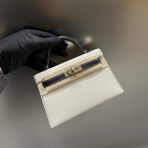 Hermes Leather Mini Kelly II Top Handle Bag