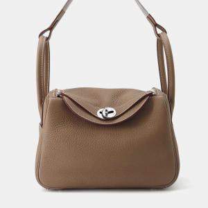 Hermes Lindy Etoupe Taurillon Clemence Size 26