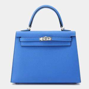 Hermes Kelly Sellier Blue Hydra Epsom Size 25