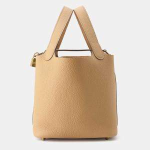 Hermes Picotin Lock Biscuit Taurillon Clemence Size Pm