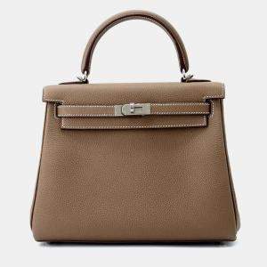 Hermes Kelly Retourne Etoupe Togo Leather Size 25