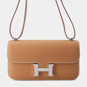 Hermes Gold Epsom Constance Shoulder Bag