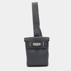 Hermès Ardoise Togo Leather Palladium Finish Hac A Dos PM Backpack