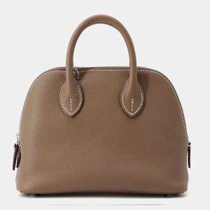 Hermes Etoupe Evercolor Mini Bolide 1923 Shoulder Bag