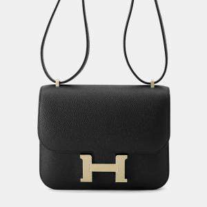 Hermes Black Epsom Leather Constance Mini Shoulder Bag