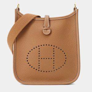 Hermès Gold Taurillon Clemence Amazon Evelyne Long TPM