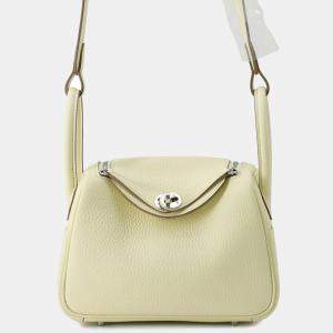  Hermes Jaune Milton Taurillon Clemence Mini Lindy Bag
