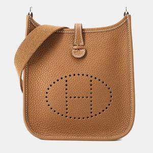 Hermes Gold Taurillon Clemence Evelyne Amazon Short TPM
