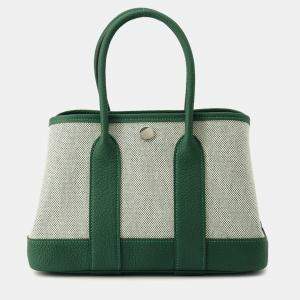 Hermes Vert Moyen Toile H Viking Negonda Leather Neo Garden Size 23