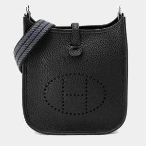 Hermes Evelyne TPM  Amazon sangle Cordage Long Black/Grimisty Taurillon Clemence  