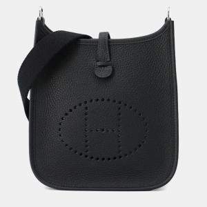 Hermes Evelyne TPM Black Taurillon Clemence Bag 